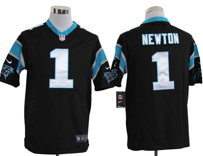 Nike Panthers 1 Newton black Game Jerseys
