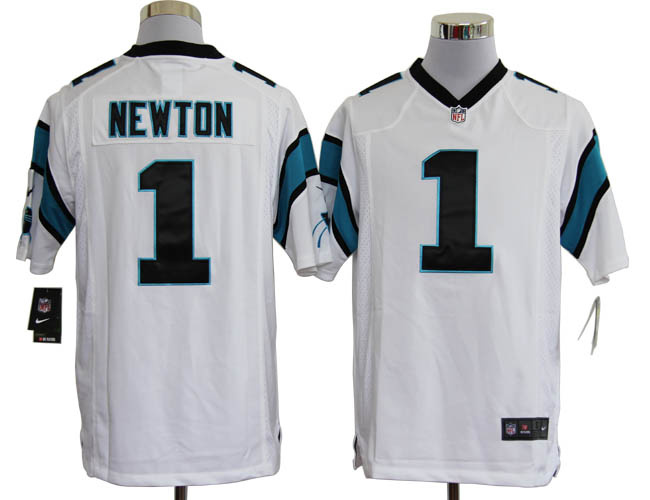 Nike Panthers 1 Newton white Game Jerseys