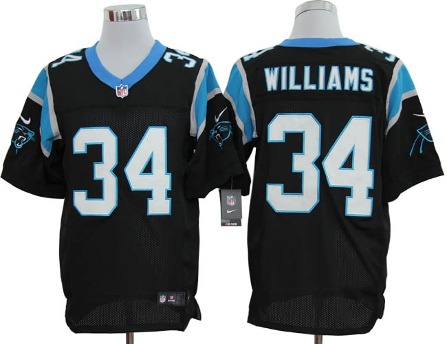 Nike Panthers 34 Williams Black Elite Jersey