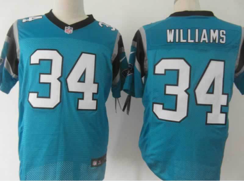 Nike Panthers 34 Williams Blue Elite Jerseys - Click Image to Close