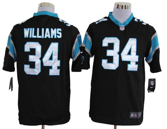 Nike Panthers 34 Williams black Game Jerseys