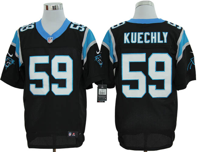 Nike Panthers 59 Kuechly Black Elite Jersey
