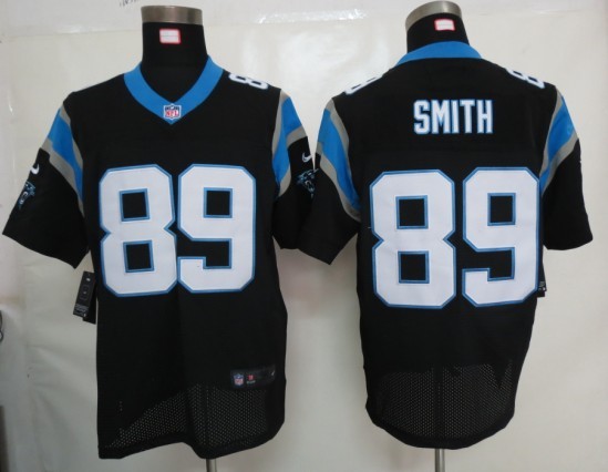 Nike Panthers 89 Smith Black Elite Jersey