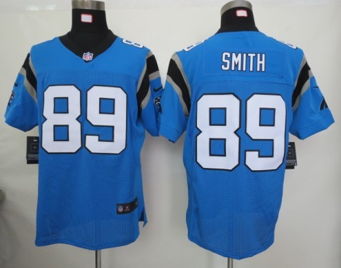 Nike Panthers 89 Smith Blue Elite Jersey