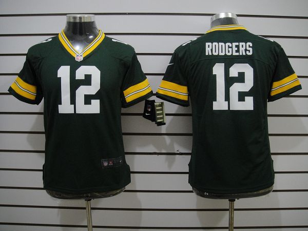 Nike Parkers 12 Rodgers Green Kids Limited Jerseys