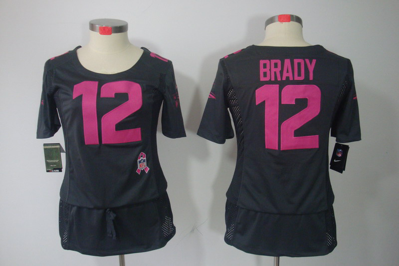 Nike Patriots 12 Brady Grey Women Elite Skirts