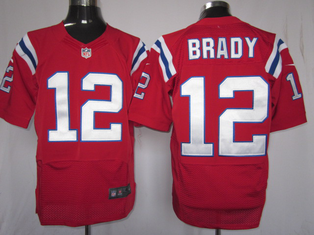 Nike Patriots 12 Brady red Elite Jersey