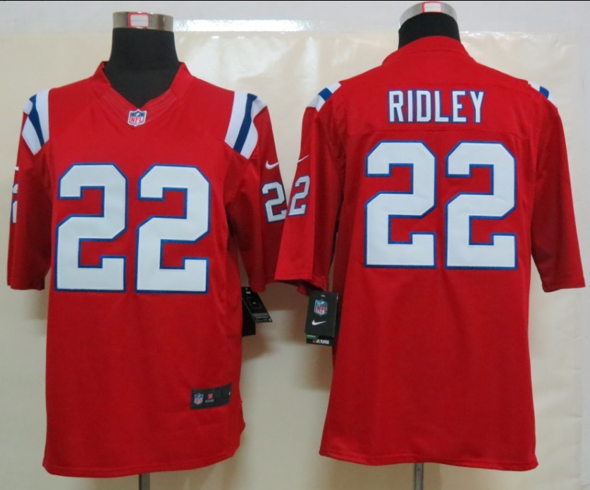Nike Patriots 22 Ridley Red Limited Jerseys
