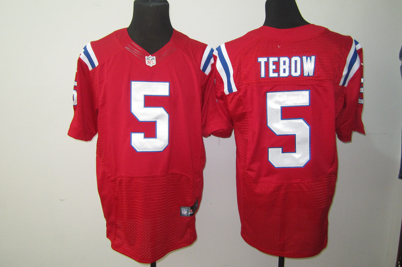 Nike Patriots 5 Tebow Red Elite Jerseys