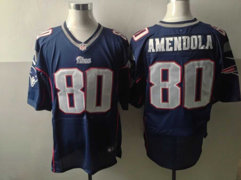 Nike Patriots 80 Amendola Blue Elite Jerseys - Click Image to Close