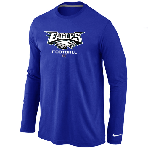 Nike Philadelphia Eagles Critical Victory Long Sleeve T-Shirt Blue - Click Image to Close