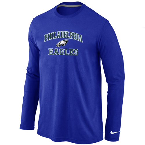 Nike Philadelphia Eagles Heart & Soul Long Sleeve T-Shirt Blue - Click Image to Close
