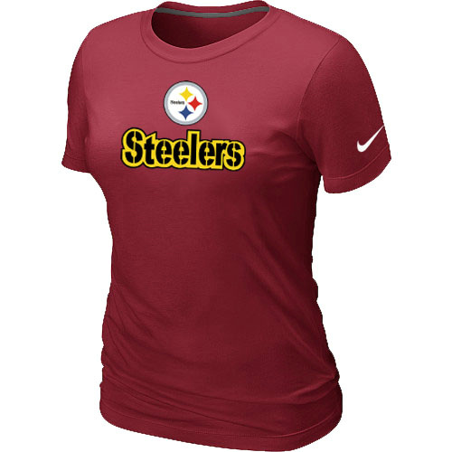 Nike Pittsburgh Steelers Authentic Logo Women's T-Shirt Red