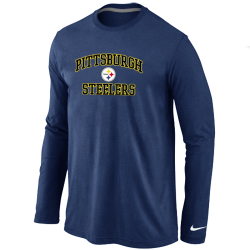 Nike Pittsburgh Steelers Heart & Soul Long Sleeve T-Shirt D.Blue