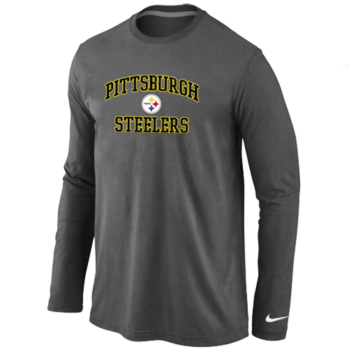 Nike Pittsburgh Steelers Heart & Soul Long Sleeve T-Shirt D.Grey