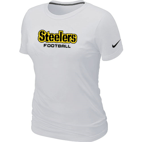 Nike Pittsburgh Steelers Sideline Legend Authentic Font Women's T-Shirt White