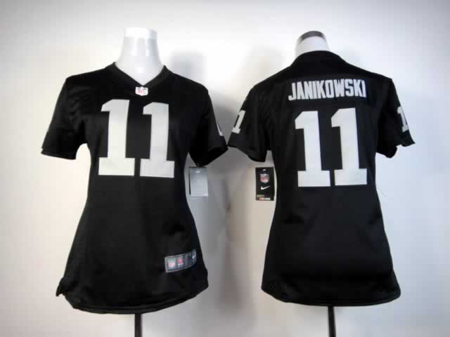 Nike Raiders 11 Janikowski Black Women Game Jerseys