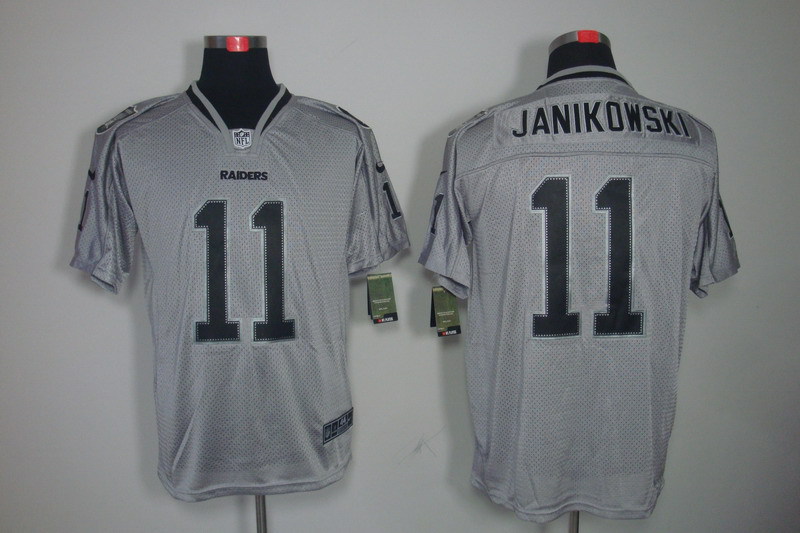 Nike Raiders 11 Janikowski Lights Out Grey Elite Jerseys Nike Raiders 11 Janikowski Lights Out Grey Elite Jerseys