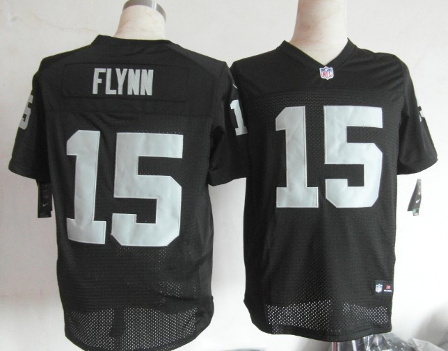 Nike Raiders 15 Flynn Black Elite Jerseys