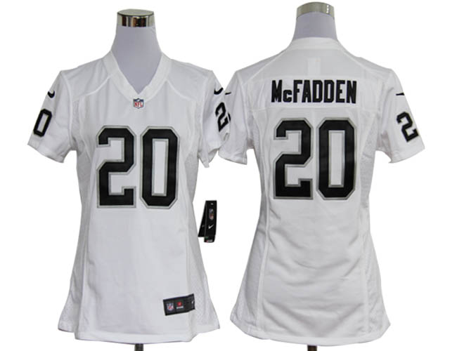 Nike Raiders 20 McFADDEN White Women Game Jerseys