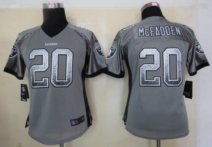 Nike Raiders 20 Darren McFadden Grey Women Elite Drift Jersey