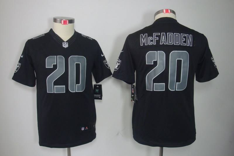 Nike Raiders 20 McFadden Black Impact Kids Limited Jerseys