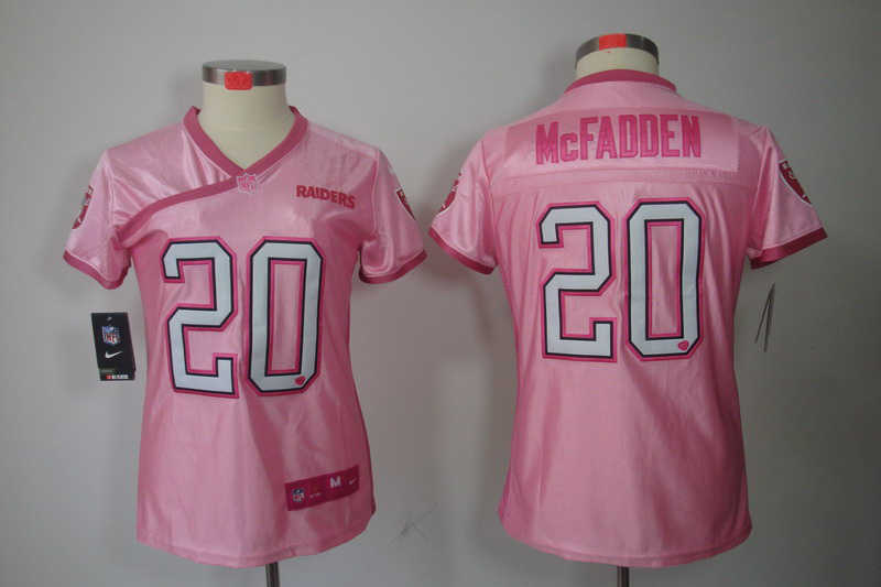 Nike Raiders 20 McFadden Pink Love's Women Jerseys