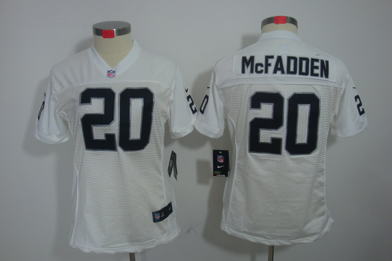 Nike Raiders 20 McFadden White Women Elite Jerseys
