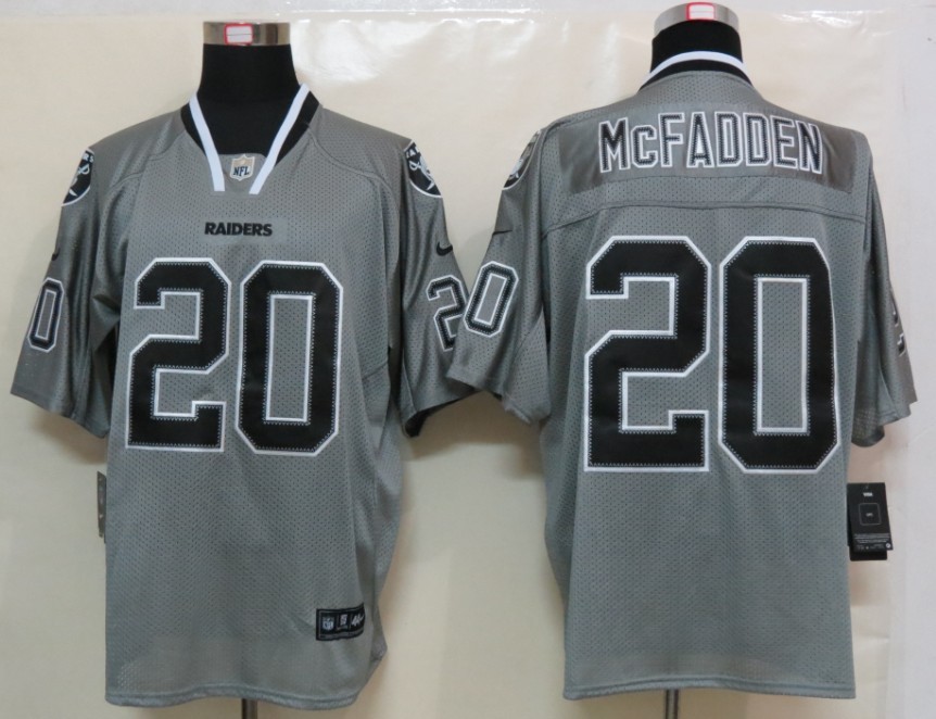 Nike Raiders 20 Mcfadden Lights Out Grey Elite Jerseys