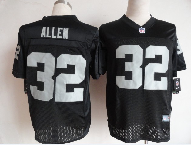 Nike Raiders 32 Allen Black Elite Jerseys