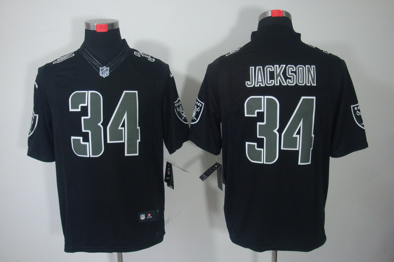 Nike Raiders 34 Jackson Black Impact Limited Jerseys