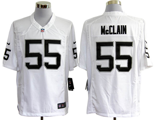Nike Raiders 55 McClain White Game Jerseys