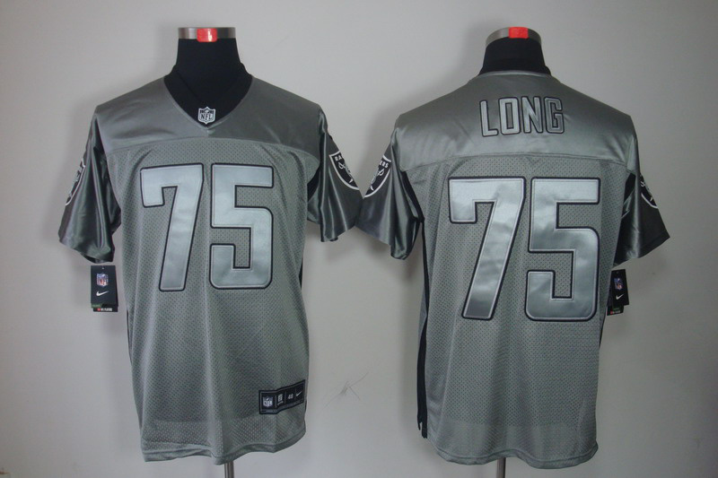 Nike Raiders 75 Long Grey Shadow Elite Jerseys