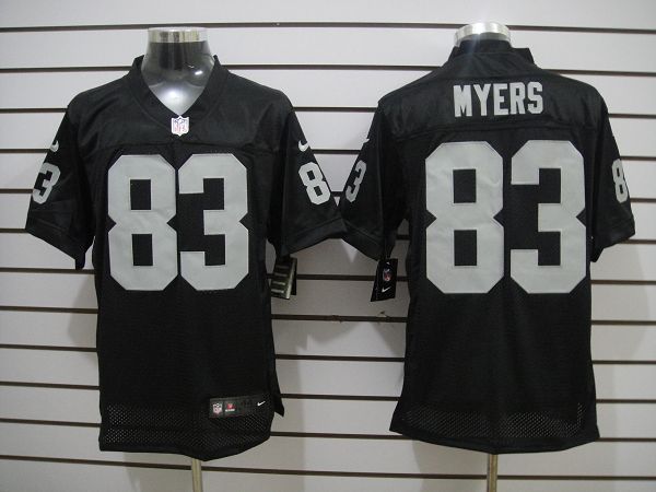 Nike Raiders 83 Myers Black Elite Jerseys
