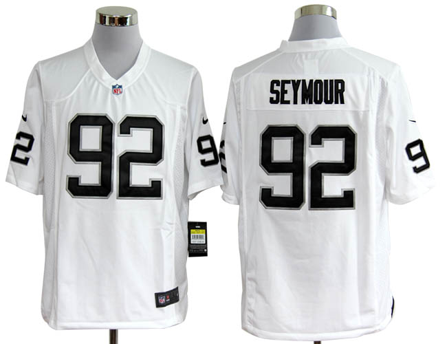 Nike Raiders 92 SEYMOUR white Game Jerseys