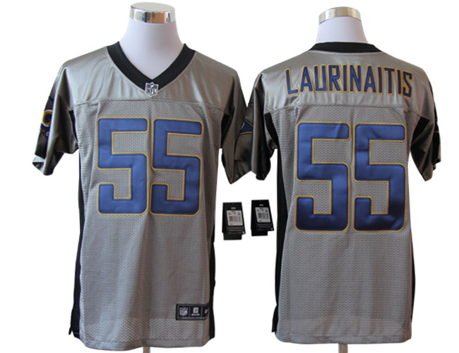 Nike Rams 55 Laurinaitis Grey Elite Jerseys