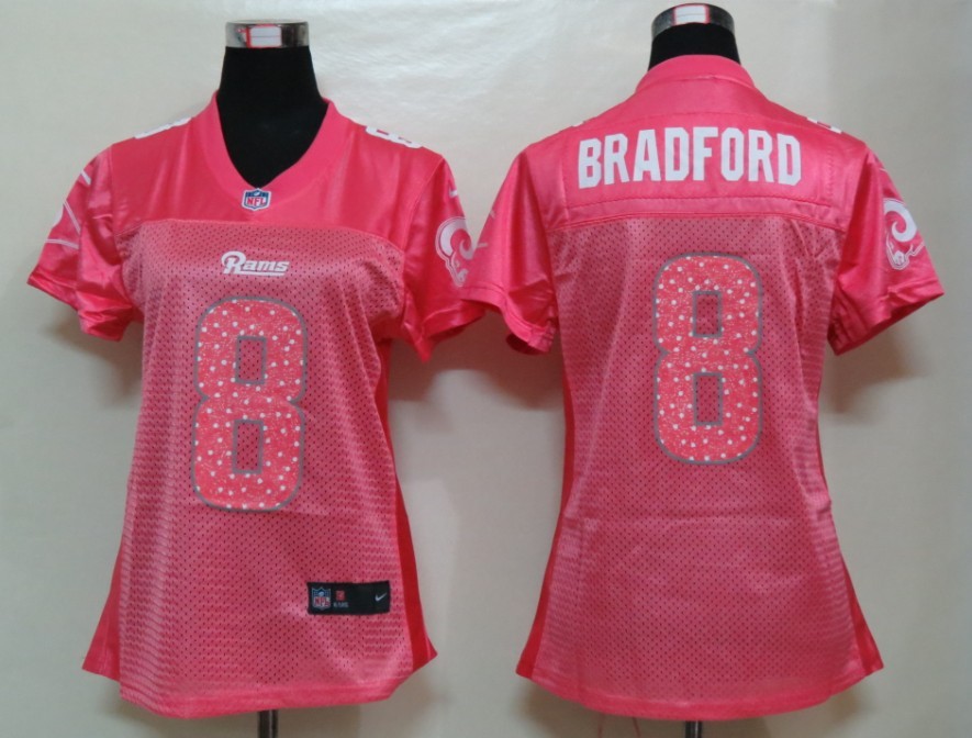 Nike Rams 8 Bradford Pink Fem Fan Women Elite Jerseys