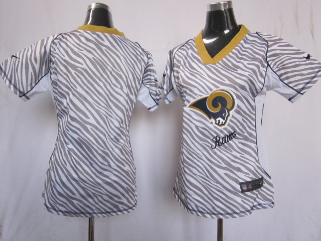 Nike Rams Blank Women Zebra Jerseys