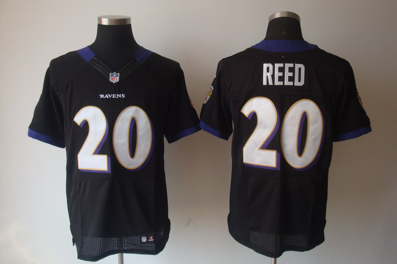 Nike Ravens 20 Reed Black Elite Jersey