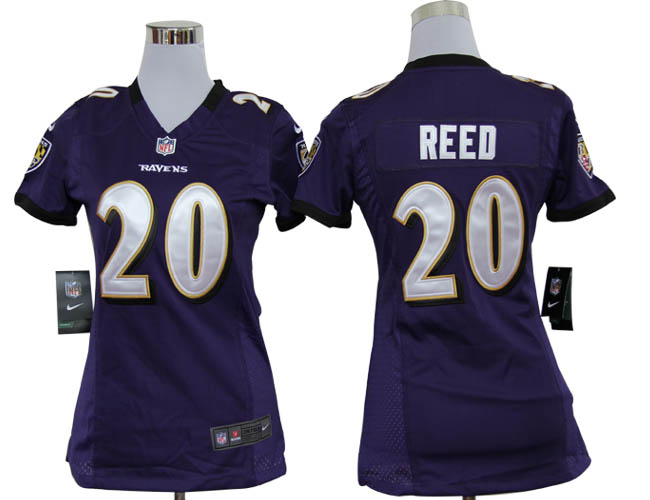 Nike Ravens 20 Reed Purple Game Women Jerseys