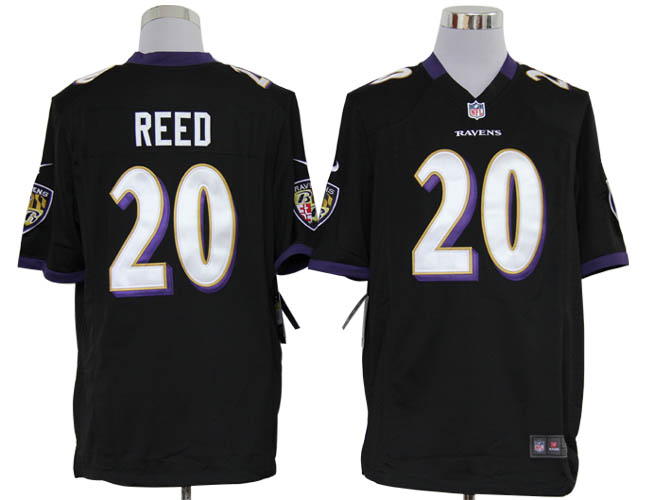Nike Ravens 20 Reed black Game Jerseys