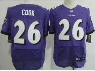 Nike Ravens 26 Cook Purple Elite Jerseys