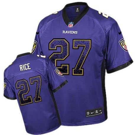 Nike Ravens 27 Ray Rice Purple Elite Drift Jersey