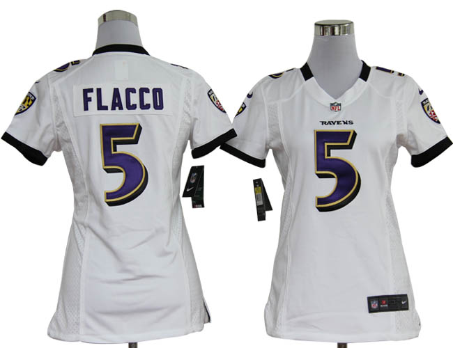 Nike Ravens 5 Flacco White Game Women Jerseys Nike Ravens 5 Flacco White Game Women Jerseys