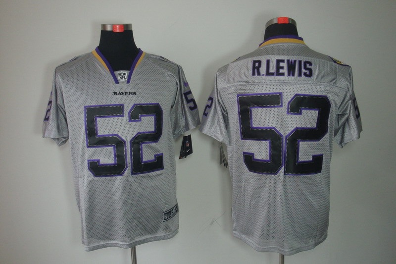 Nike Ravens 52 R.Lewis Lights Out Grey Elite Jerseys Nike Ravens 52 R.Lewis Lights Out Grey Elite Jerseys
