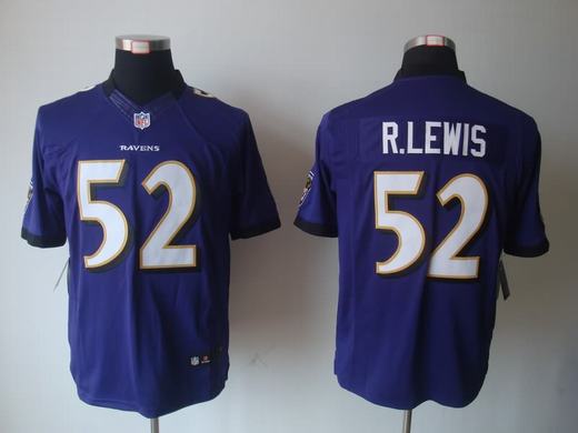 Nike Ravens 52 R.Lewis Purple Limited Jerseys