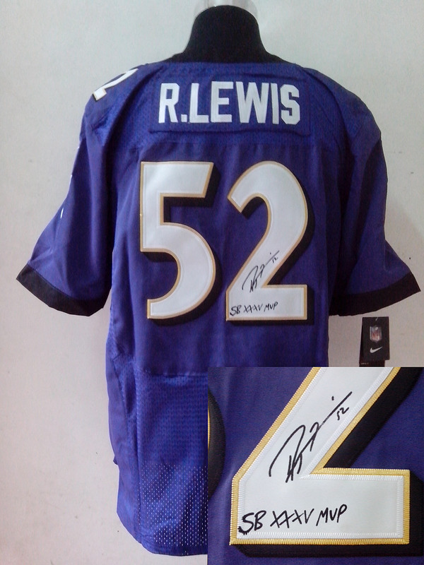 Nike Ravens 52 R.Lewis Purple Signature Edition Jerseys