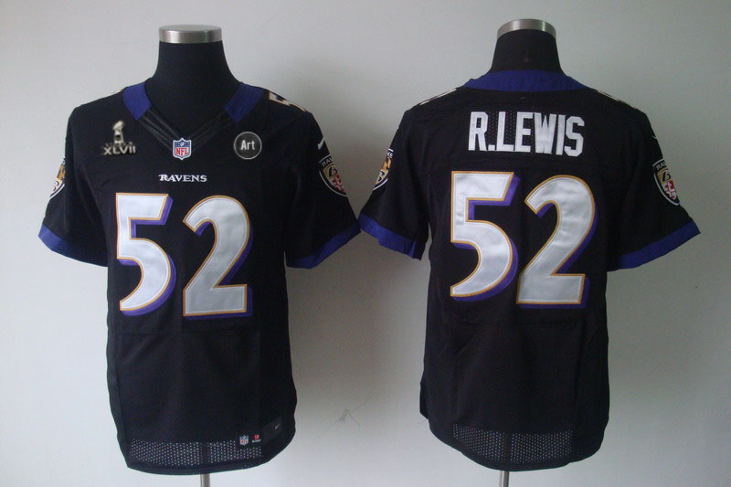 Nike Ravens 52 R.Lewis black Elite 2013 Super Bowl XLVII and Art Jerseys