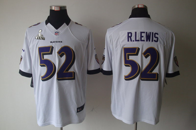 Nike Ravens 52 R.Lewis white limited 2013 Super Bowl XLVII Jersey