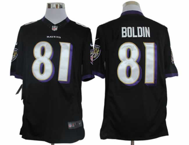 Nike Ravens 81 Boldin Black Limited Jerseys